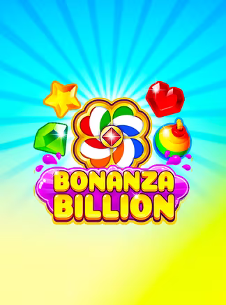Étoile, cœur et bonbons entourent une sucette en spirale dans Bonanza Billion, où les symboles paient n'importe où sur l'écran et où les multiplicateurs montent jusqu'à x100 pendant les tours gratuits