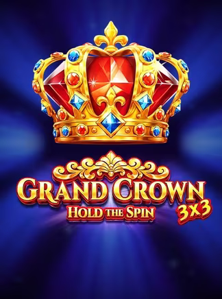 Une couronne royale sertie de rubis et de saphirs règne sur Grand Crown, une machine à sous Hold the Spin jouée sur une grille de 3 x 3