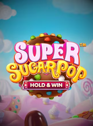 Dans Super Sugar Pop Hold & Win, un beignet au chocolat couvert de bonbons trône sur une grille de 6 x 5 où les friandises tombent en cascade